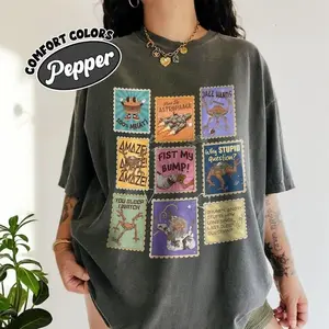[Sale Up To 50%] Project Hail Mary Stamps Shirt Comfort Colors, Rocky Jazz Hands TShirt, Sci-Fi Bookish T-Shirt, Andy Weir Fan Tee, Amaze Graphic Tee, Graphic Streetwear T-shirt