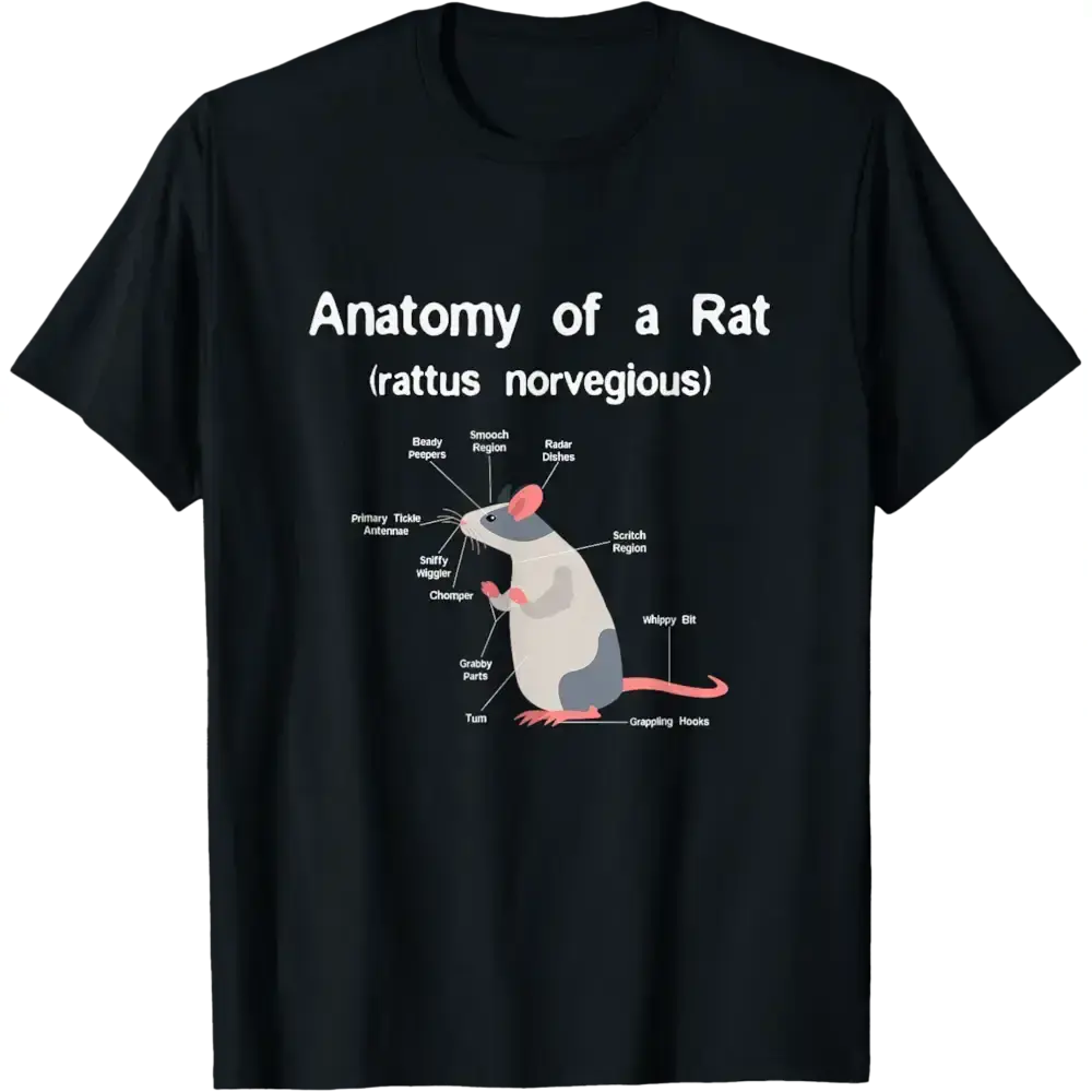 100% Premium Cotton T-Shirt Anatomy of Pet Rat T shirt - Funny Rat Rodent Pet Shirt T-Shirt