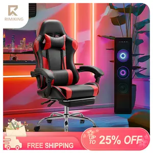 RIMIKING Ergonomic Gaming Chair - Recliner, Adjustable, Footrest & Linkage Armrest,  Adjustable Recline, Detachable & Adjustable Cushions, Linkage Padded Armrest, Retractable Footrest, Premium Materials,DJY01