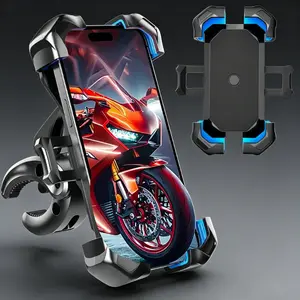Motorcycle Phone Mount | 1s Auto Lock Anti-Drop, 360° Rotatable, Fits iPhone/Samsung 4.7-7.0" (Bike/ATV/Scooter)