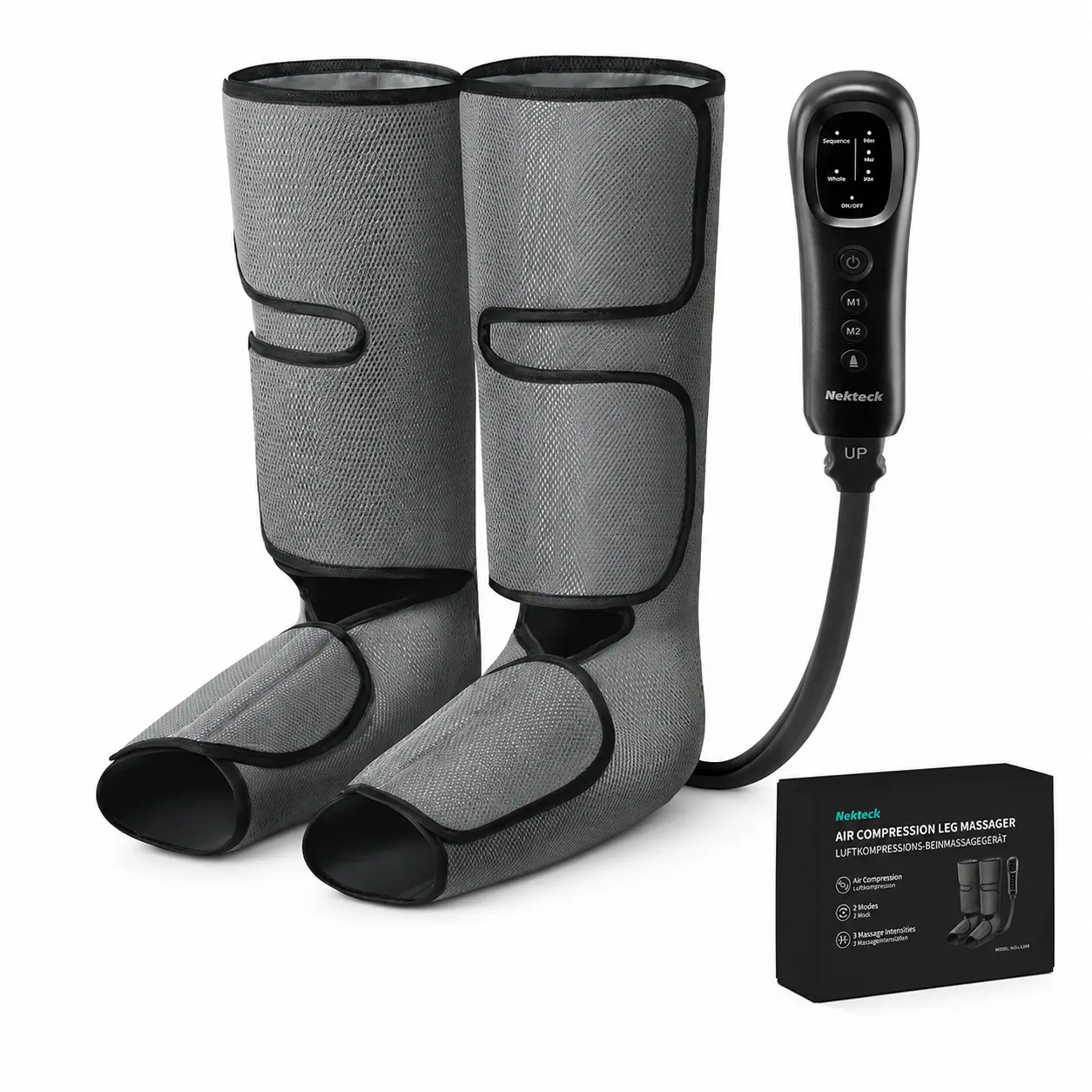 Nekteck Air Compression Leg Massager with 3 Massage Levels & Auto Shut Off Feature for Foot and Calf Comfort and Relaxation Nekteck Air Compression Leg Massager with 3 Massage Levels & Auto Shut Off Feature for Foot and Calf Comfort and Relaxation