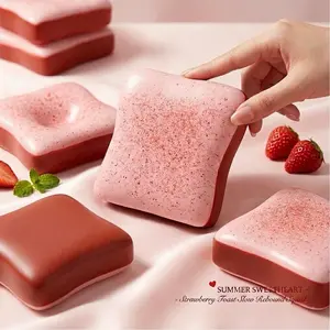 YR Squishy Series Strawberry Mango Milk Matcha Toast Stress Relieving Toy with Sticky, Moist, Soft and Slow Bouncing Foods