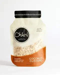 Coconut Custard Overnight Oats | Ohhts! | Delicious, Healthy, Gluten Free, Low Sugar, All-Natural Breakfast Oatmeal