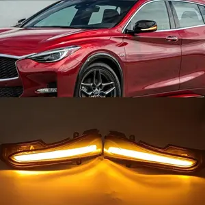Side Mirrors LED Sequential Dynamic Blackout Turn Signal Lights Indicator 2pcs/Pair for 2014-2021 Infiniti Q50 Q50L 2017-2020 Infiniti Q60 Q60L 2016-2020 Q70 Q70L