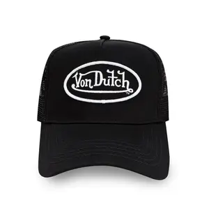 Von Dutch Black and White Classics 51 Logo Trucker