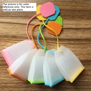 1pc Silicone Tea Strainer Herbal Spice Infuser Filter Diffuser Kitchen Coffee Tea Tools Random Color, Teaware Accessories