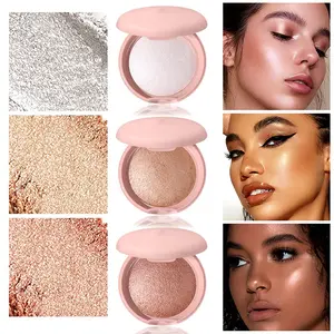 Long Lasting Glitter Highlighter, 2 Count Waterproof Shimmering Highlighter, Natural Radiant Glow Effect Highlighter, Face Sculpting Highlighter for All Skin Tones, Bronzer
