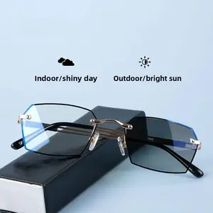 【2026】 Fashion anti blue light reading glasses | Lightweight & Comfortable | For Men & Women | All-Day Comfort | Sunlight Activated Color Changing | Clear Vision Indoors & Outdoors Transition Eyeglasses Photochromic Lens