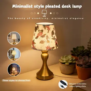 European Vintage Table Lamp, Desk Lamp, Adjustable Brightness, USB Powered, No Battery, Modern Bedroom Office Decor, Soft Lighting, H301 Model