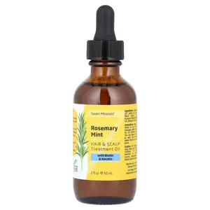 Seven Minerals Rosemary Mint, Hair & Scalp Treatment Oil, With Biotin & Keratin , 2 fl oz (60 ml)