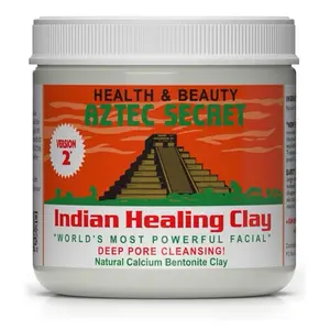 Aztec Secret Indian Healing Clay 1 lb - Deep Pore Cleansing Facial & Body Mask, 100% Natural Calcium Bentonite Clay, Paraben Free, Suitable for Delicate Skin - Comfort