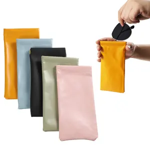 5 Packs Glasses Case,Soft Eyeglass Case Portable Squeeze Top Leather Glasses Case anti-scratch Eyeglass Case For Women Men,Christmas Party Gifts,Tools & Hardware,Summervibes