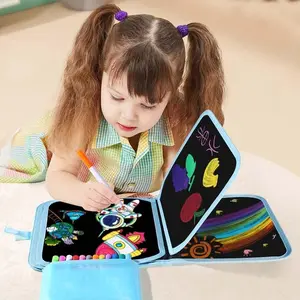 Astronaut Design Water Chalk Book Kit, Portable Drawing Book, Including 8 Counts Writing Board & 12pcs Water Chalk, Educational Doodle Book, Learning Toys for Teens, Chalk Marker