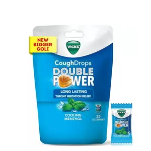 Vicks Menthol Drops 25 Ct with Nasal Inhaler 0.5ml Cold and Cough Relief Xlear