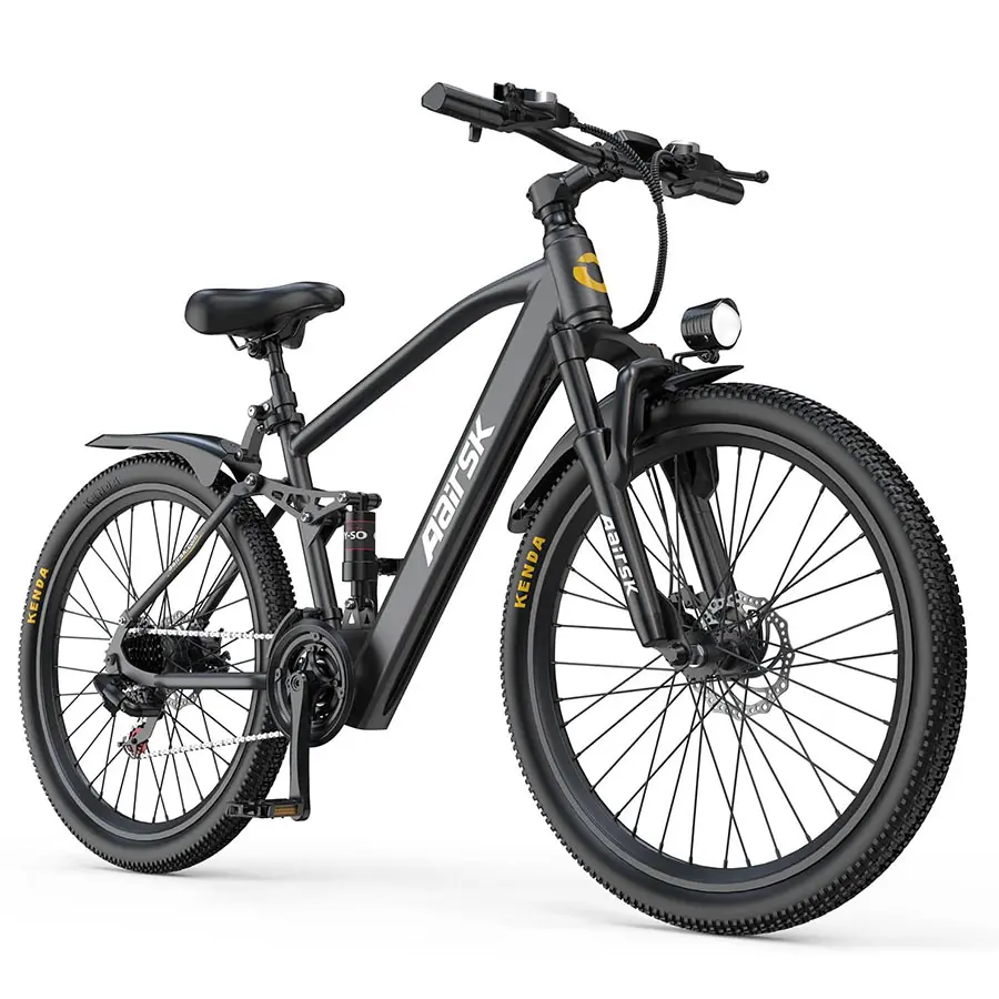 Aairsk GT900 Electric Bike, 13Ah Removable Tire, 24 Inch, 4-Speed Electric Bike for Adults, 13 Speed Gears, Dual Shock Absorbers, Electric Bike for Adults, Mountain Bike,urban bikes Folding Ebike Road Scooter
