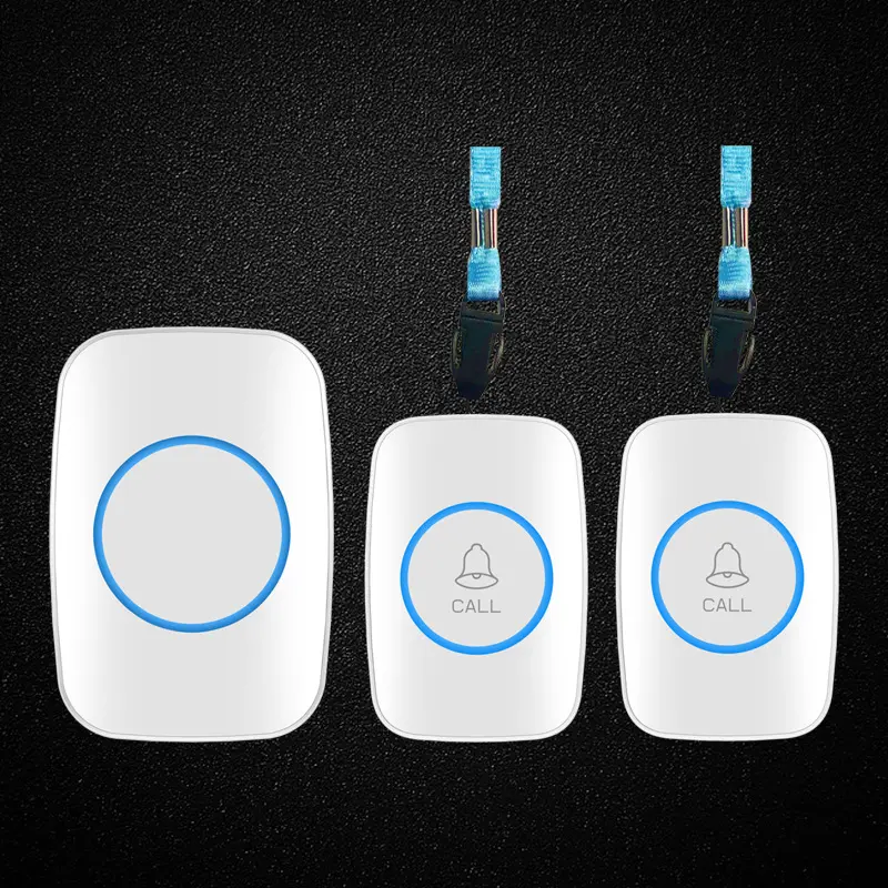 Wireless Home Care Call Bell - 9*5cm, Long-Distance Signal, Large Sensitive Press Button, Loud Alarm, 1-Key Op., Single Unit, Table Placement, Wall Mounting, Bedside SOS Safety Alert for Elderly Patients