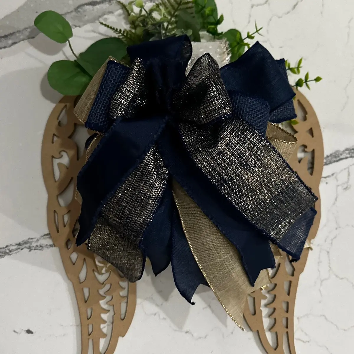 Angel Wing Wreath Navy Blue