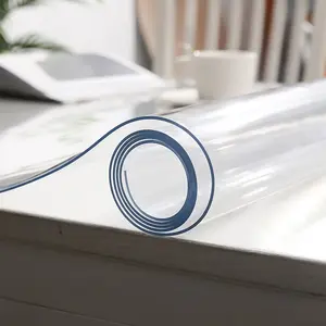 Clear PVC Table Protector, Waterproof & Oil-Resistant Heat-Resistant Soft Flexible Desk Mat for Dining Table & Furniture Surface Protection