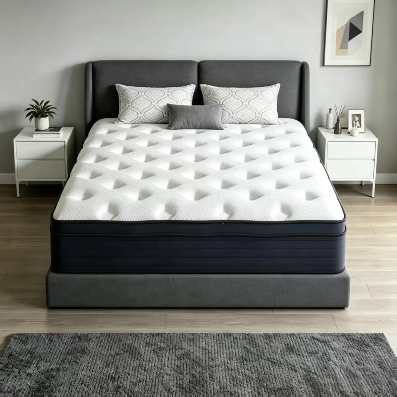 10/12/14 Inch Memory Mattress with Independent Springs, Provides Pressure Relief, Motion Isolation and Firm Edges, Medium Firm, Twin/Full/Queen/King Size