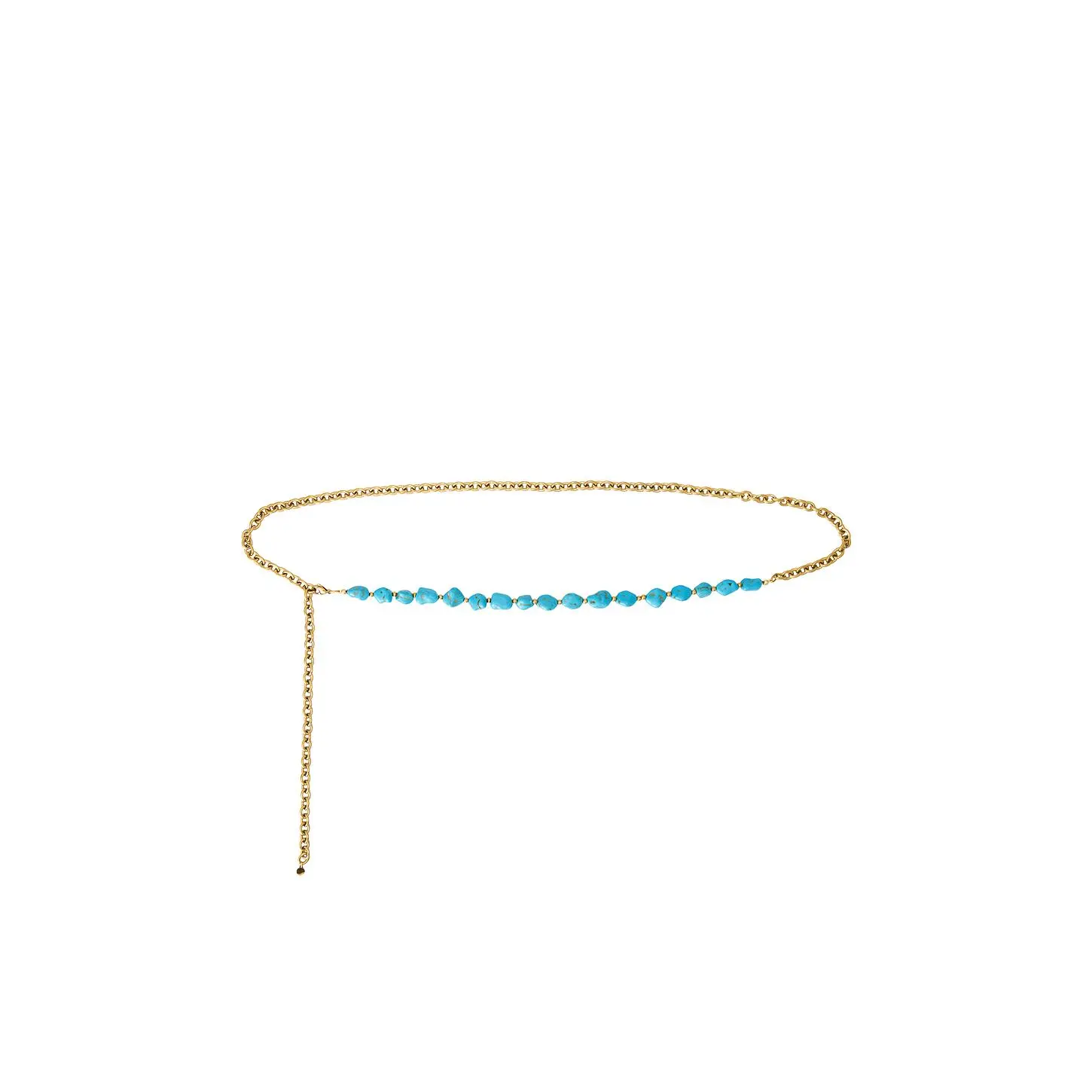 petit moments Turquoise Chain Belt in Turquoise