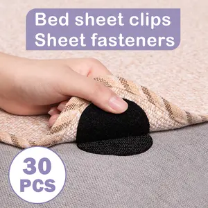 30 Counts Round Hook and Loop Fasteners, Extra Thick Reusable Mounting Points for Daily Use, Black