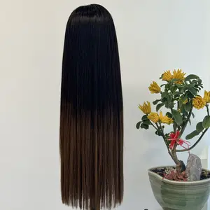 5X5 Ombre Brown Colour Bone Straight HD LACE Super Double Drawn 100% Raw Vietnamese Hair Wig Glueless 200% Density Human Hair Wigs