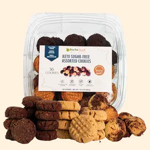 BochaSweet Keto Assorted Cookies –  1-Pack (36 Cookies) or 2-Pack (72 Cookies) | Sugar-Free, Gluten-Free, No Seed Oils | Low Carb, Melt-in-Your-Mouth Treats