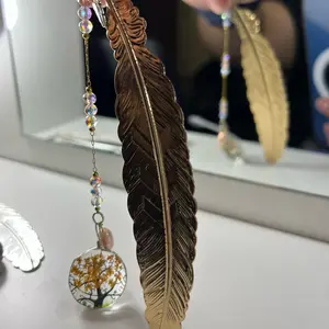 Metal feather bookmarks