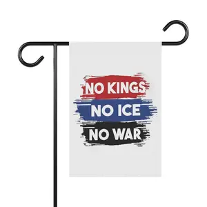 No King No War No ICE Protest Flag, Anti War Garden Flag, Immigration Rights Protest Flag, Political Activism March Flag, No Ice, bZ186c6b