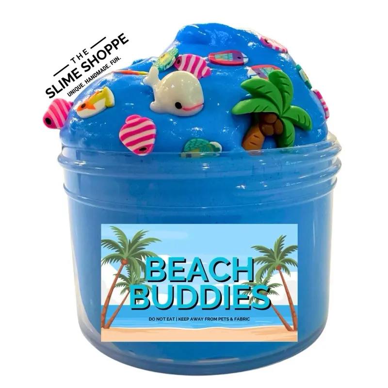 Butter Slime | Beach Buddies Slime | 6oz Stress Relief Stretchy Slime Clay Heavy Scented