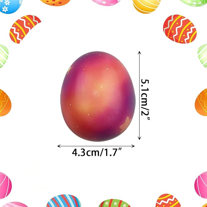 24 Pack Galaxy Easter Eggs Squishy Toys for Kids Slow Rising Stress Relief Fidget Squishies for Boys & Girls Easter Basket Stuffers Party Favors Classroom & Easter Gifts