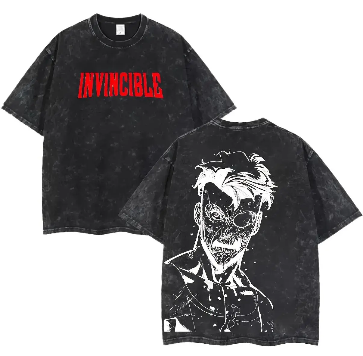 Invincible Printed Unisex Washed T-Shirt12 fathersdaygift