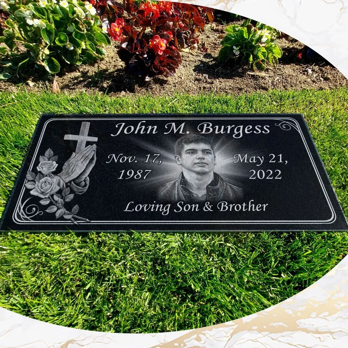 Personalized Grave Markers Diamond Engraved on Premium Granite