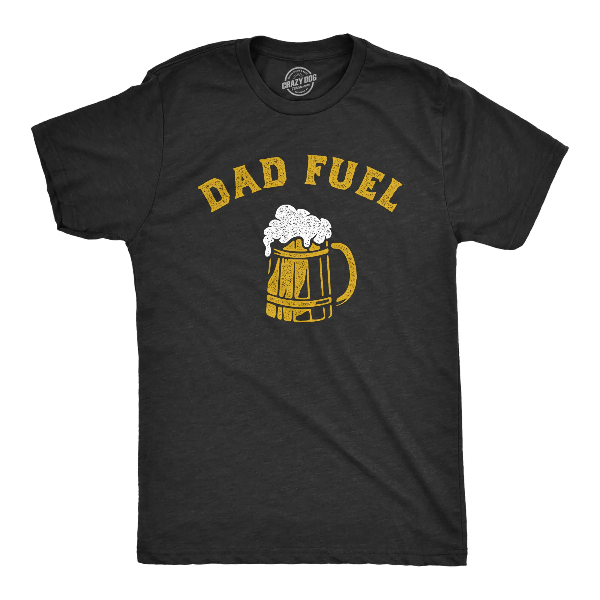 Mens Dad Fuel T Shirt Funny Father's Day Beer Drinking Pint Lager Ale Lover Tee for Guys Mens Funny T Shirts Cool Vintage Fashion T-Shirt Gift Classic Menswear Dad Joke Apparel for Men Funny Beer Short Sleeve Black -