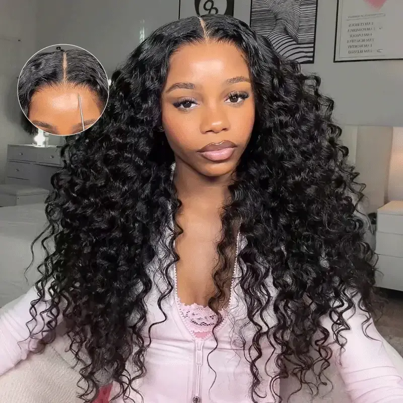 ISEE HAIR Loose Curly Wear Go M-Cap 9x6 Pre-Bleached Tiny Knots & Pre-Plucked Hairline & Pre-Cut HD Lace Glueless Wig With Drawstring Human Hair Wigs Vacation Hair #SummerWins #DealsForYouDays