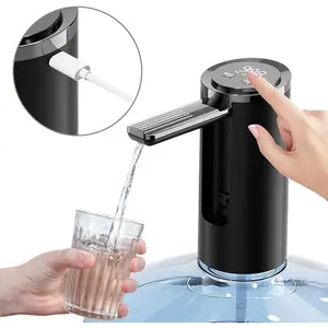 Foldable nozzle portable water dispenser with digital display and 4-level timed water dispensing, suitable for home, office, and outdoor use kitchen household Rechargeable