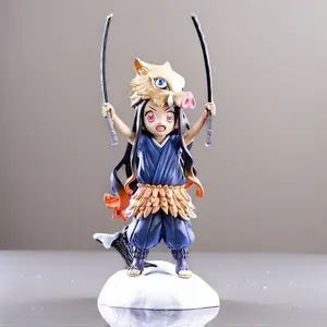 Demon Slayer Nezuko as Inosuke Action Figure, Anime Cosplay Model, Desktop Home Decor Statue for Display (Home Supplies Figurine Miniature)