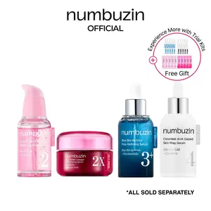 [numbuzin Official] Serum Squad for Skin Concerns - Soothing, Plumping, Pore Refining, Skin Barrier | Collagen, PDRN, Retinol, Niacinamide