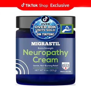 Migrastil Neuropathy Cream - Soothing Cream for Feet, Legs, Hands, Etc. Aloe Shea Butter Gentle Clove Moisturizing Body Care Daily