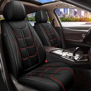 Car Seat Covers For 2/5 Seats, Full Set Universal Seat Covers for Cars, Waterproof PU Leather Auto Seat Protectors , Car Interiors Fit For Nissan /Honda /Civic /CRV /Hrv /Kia /Sorento /Toyota /Corolla /4Runner /Camry /Hyundai /Mazda, Pu Leather Material,,