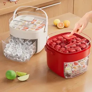 Manual Ice Maker Mold, Food Grade Plastic Ice Tray, Ice Molds, Makes 48 Ice Cubes, Ideal for Drinks, Parties, Outdoor Camping, Durable Kitchen Tool