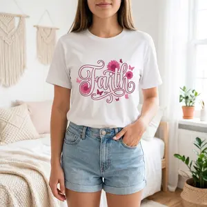 intage Faith Sunflower Butterfly T-Shirt for Women, Oversized Inspirational Graphic Tee, Casual Summer Top