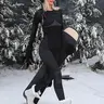 ATTRACO Fallfreshness Thermal Underwear Set for Women Long Johns Seamless Warm Base Layer Top & Bottom for Cold Weather Compression Breathable Fabric Womenswear Fit Light Outdoor Shirts Soft Yarn