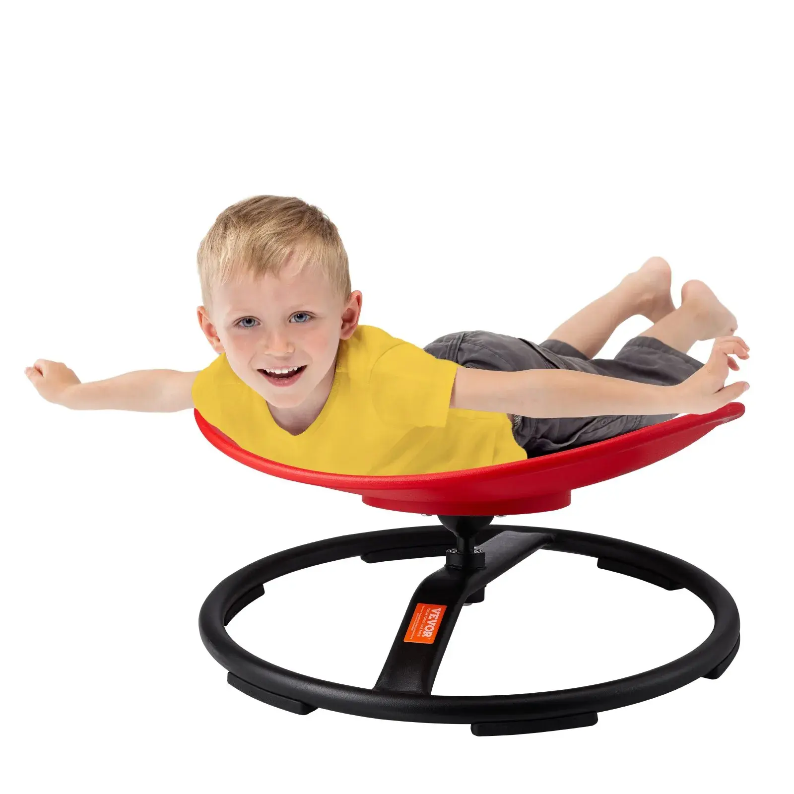 【SummerFinds】VEVOR Kids Swivel Chair, 220 LBS Capacity, Sensory Spinning Chair, Autistic Kids Sensory Toy Chair with Non-Slip Metal Base, Toddler Sit and Spin Chair for Coordination Balance Focus Training Red