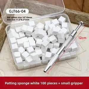 100-Piece Mini Nail Sponge Pad Set - Professional Ombre, Blush & Gradient Blending Tools for Nail Salons and Home Manicure