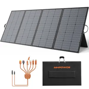 MHPOWOS 440W 400W 220W 110W Portable Solar Panel for Power Station, 23.5% High Efficiency Foldable Solar Panel Charger Emergency Backup Power Supply for Outdoor Camping, RV, Emergency Power Station