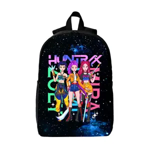 Huntrix KPOP Demon Backpack with Starry Design and Character Art for Fans - Stylish Themed Accessory for KPOP Fans