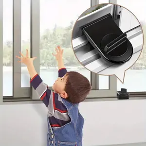 6pcs of Aluminum Alloy Sliding Door And Window Locks, with Anti Pinch, Anti-Theft, Anti Fall Functions And Safety Locks. Aluminum Alloy Safety Locks Are Suitable for Home Bedrooms, Bathrooms, Offices, And Door Locks