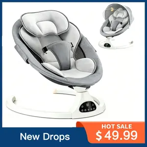 Electric Baby Swing for Infants  Portable Multi-Speed Rocker with Bluetooth Music, Remote Control & 5 Natural Sway Positions loungers girl boy need colum pio bebé point harness indoor baby rocker chair backrest adjustable Newborn Newborn 0-6 month