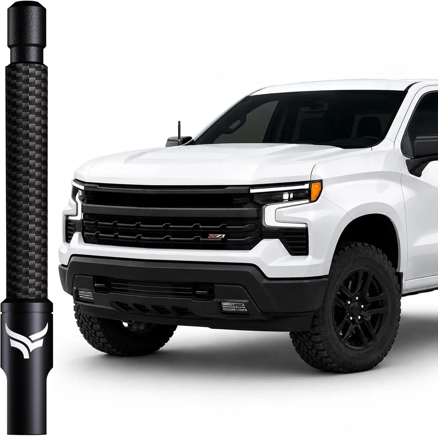 EcoAuto 5-Inch Flexible Universal Radio Truck Antenna for Ford Dodge GMC Chevy Jeep 2007+ Car Wash Safe Quick Installation Enhanced Visual Appeal - Perfect Replacement Compatibility